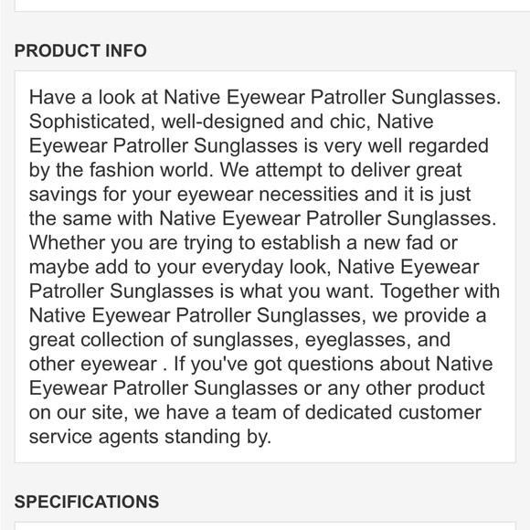 LIKE NEW! NATIVE PATROLLER SUNGLASSES - Picture 9 of 11